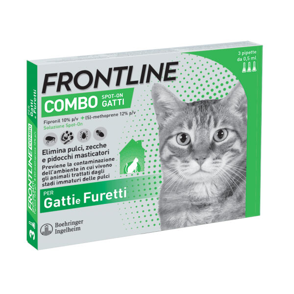 Boehringer Ing.Anim.H.It.Spa Frontline Combo Spoton Gatti E Furetti 3 Pipette Da 0,5ml