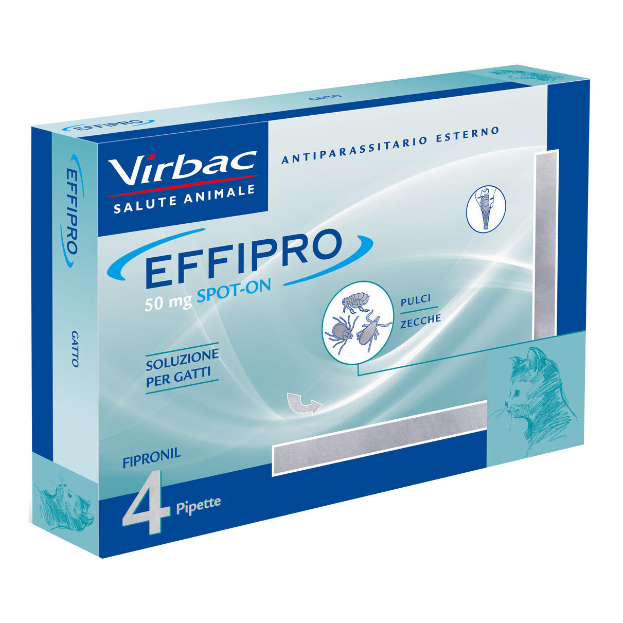 Virbac Srl Effipro Spoton 4 Pipette Antiparassitario Gatto