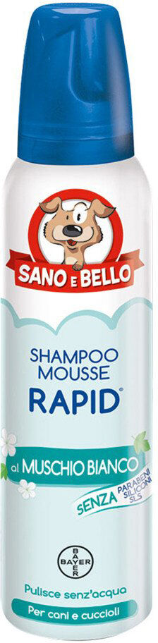 Elanco Italia Spa Sano E Bello Shampoo Mousse Rapid Al Muschio 300ml