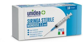 Unico Spa Unidea Siringa Da 2,5ml Monouso 10 Pezzi