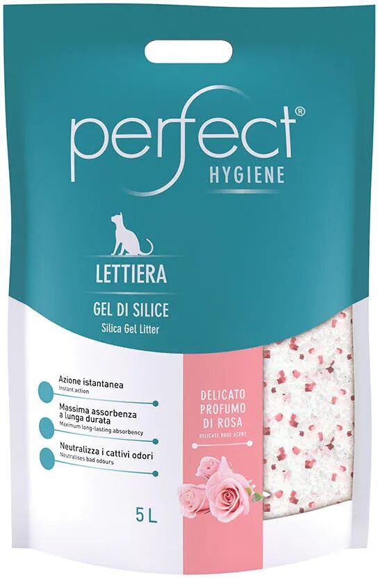 PERFECT Lettiera Gatto in Silicio Rosa 5L