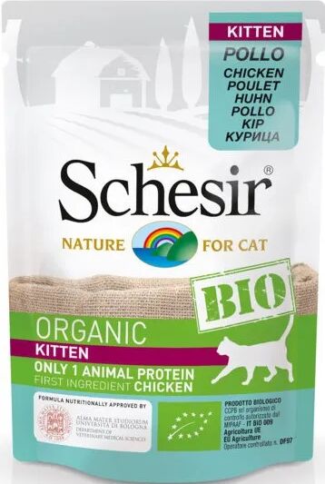 SCHESIR Kitten Bio Busta Multipack 16x85G POLLO