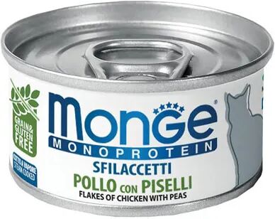 MONGE Monoprotein Cat Lattina Multipack 24x80G POLLO CON PISELLI