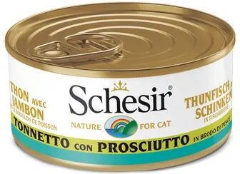 SCHESIR Nature Cat Lattina Multipack 24x70G TONNETTO CON PROSCIUTTO