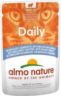 ALMO NATURE Daily Cat Busta Multipack 30x70G MERLUZZO E GAMBERETTI