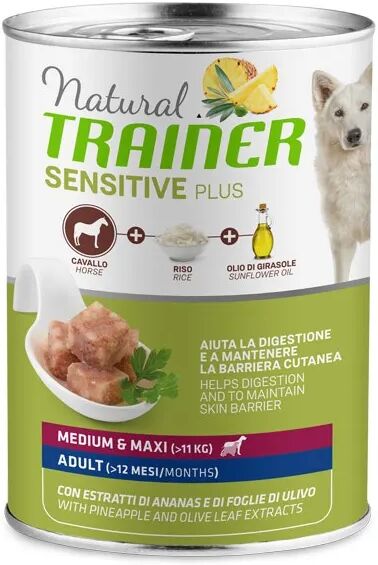 NATURAL TRAINER Sensitive Plus Dog Lattina 400G CAVALLO E RISO