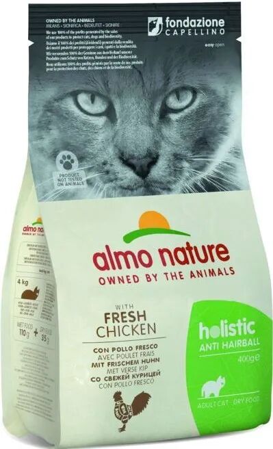 ALMO NATURE Cat Holistic Hairball Pollo e Riso 400G