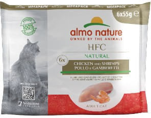 ALMO NATURE HFC Cat Busta Multipack 6x55G POLLO E GAMBERETTI