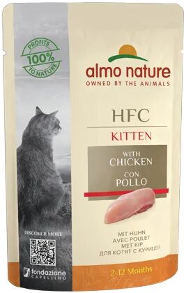 ALMO NATURE HFC Kitten Busta Multipack 24x55G POLLO