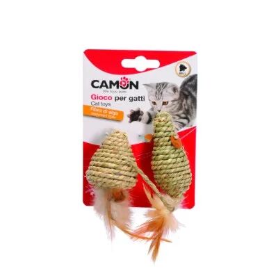 CAMON Gioco per Gatto Topo Piume 1 PZ