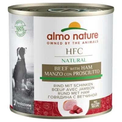 ALMO NATURE HFC Natural Dog Sfilaccetti Lattina Multipack 12x290G MANZO E PROSCIUTTO