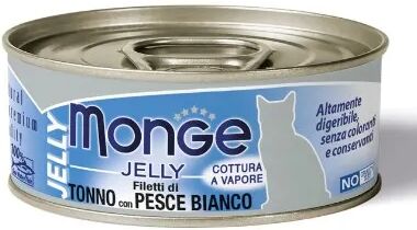 MONGE Cat Lattina Multipack 24x80G TONNO CON PESCE BIANCO