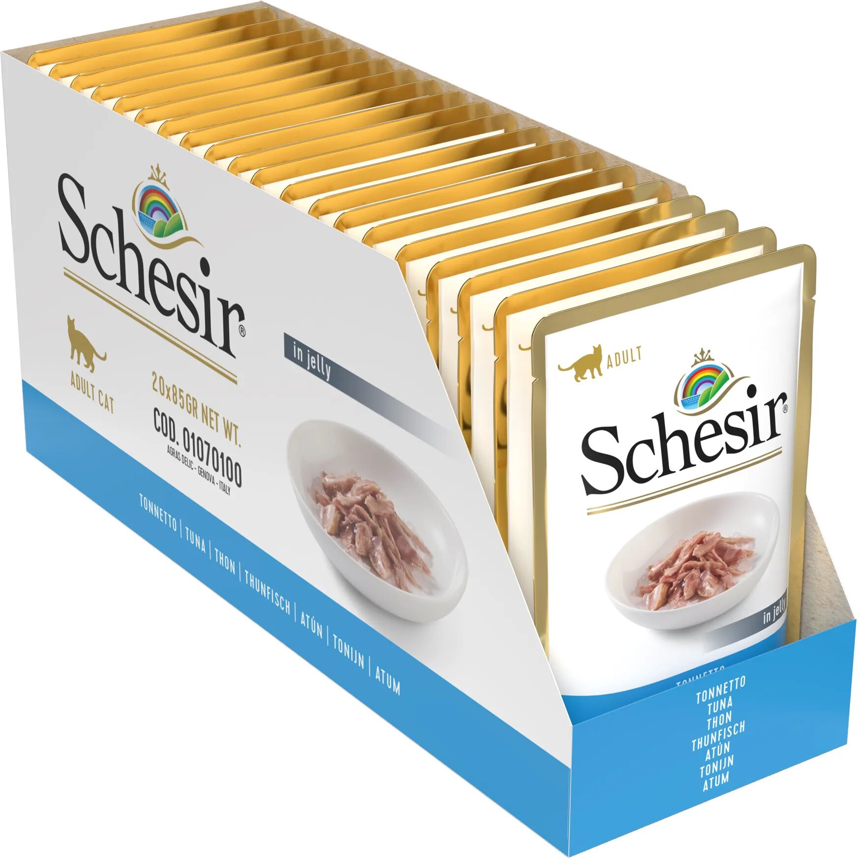 SCHESIR Cat Busta Multipack 20x85G TONNETTO