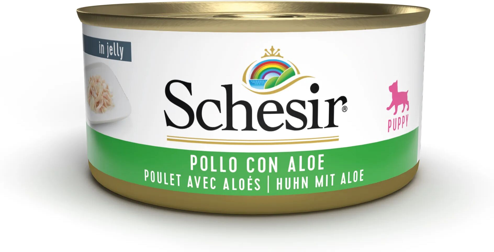 SCHESIR Puppy Lattina Multipack 18x150G POLLO CON ALOE