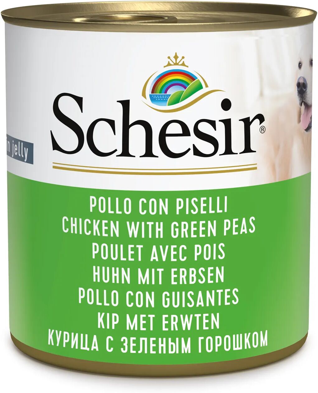 SCHESIR Dog Lattina Multipack 16x285G POLLO CON PISELLI