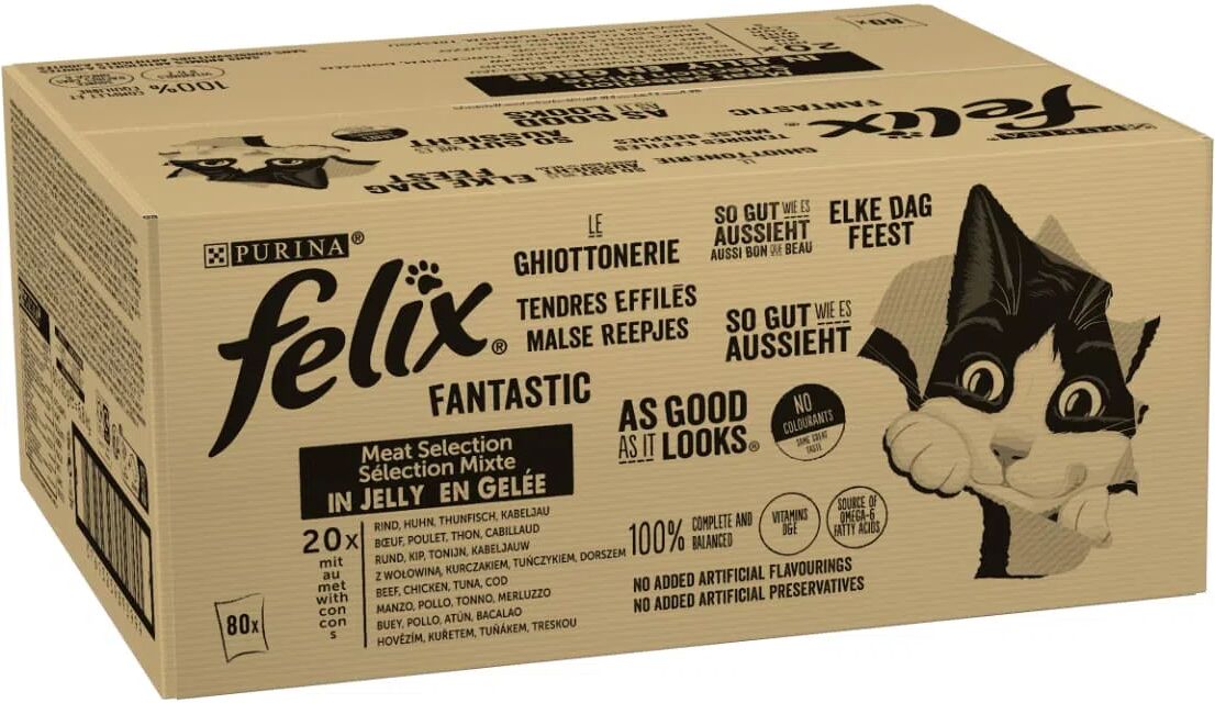 FELIX Le Ghiottonerie Cat Busta Multipack 80x85G MIX CARNE E PESCE