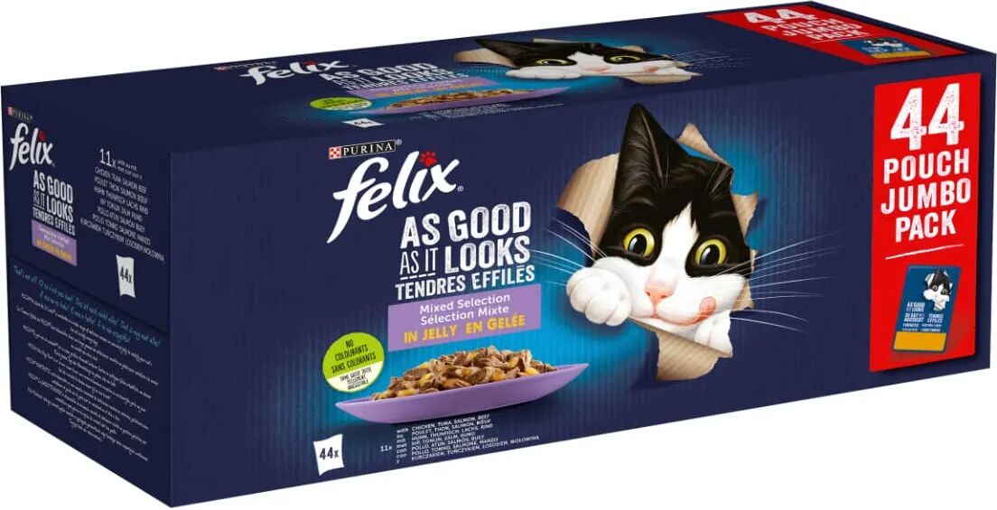 FELIX Le Ghiottonerie Cat Busta Multipack 44x85G MIX CARNE E PESCE