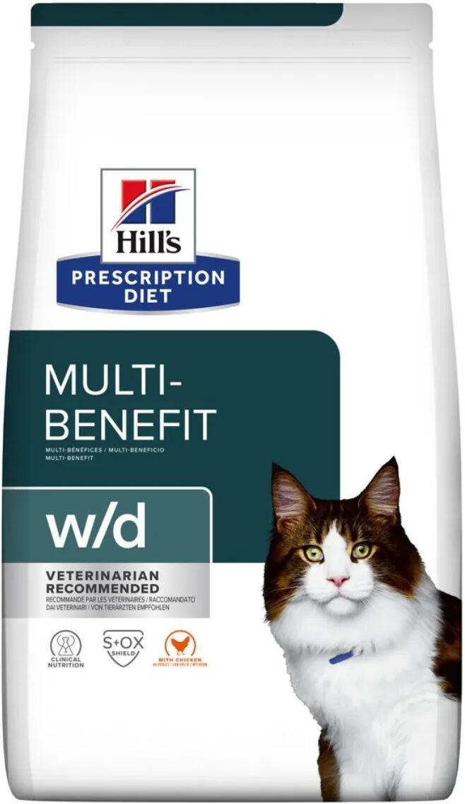 HILLS Hill's Prescription Diet w/d Multi-Benefit Alimento Secco per Gatti 1.5KG