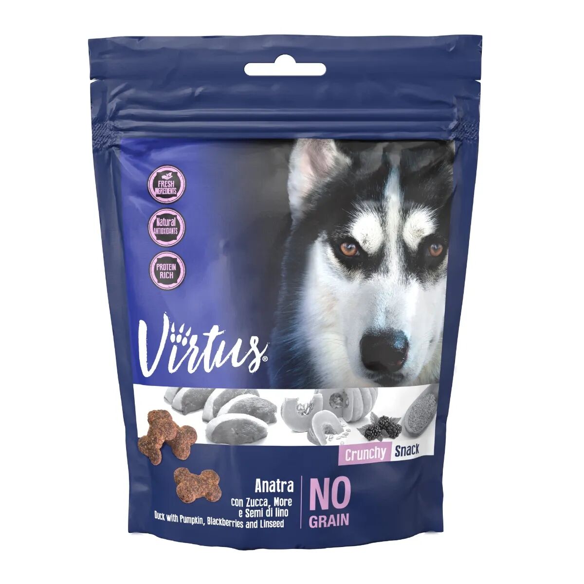 VIRTUS Dog Crunchy Snack con Anatra 150G 150G