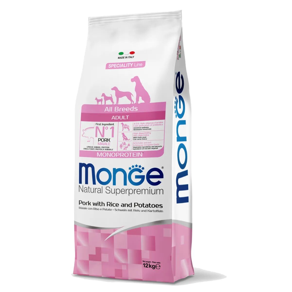 MONGE All Breeds Adult Maiale Riso e Patate 12KG