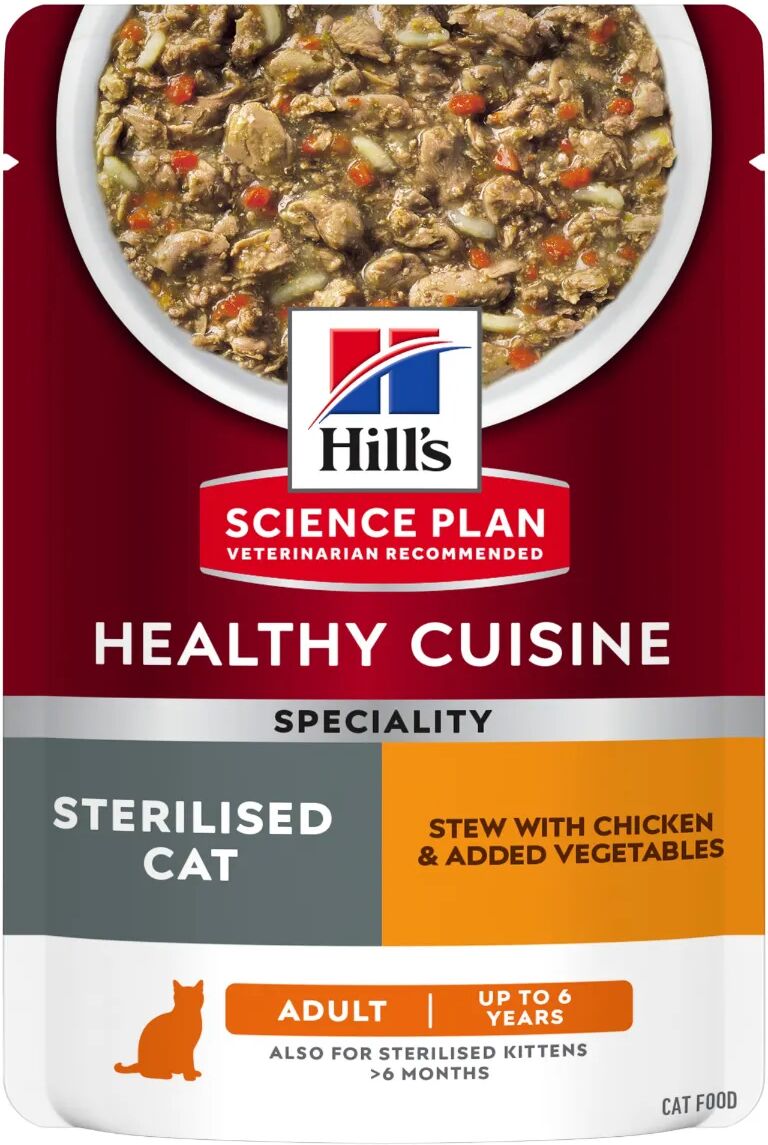 HILLS Hill's Science Plan Healthy Cuisine Sterilised Cat Busta Multipack 12x80G POLLO E VERDURE