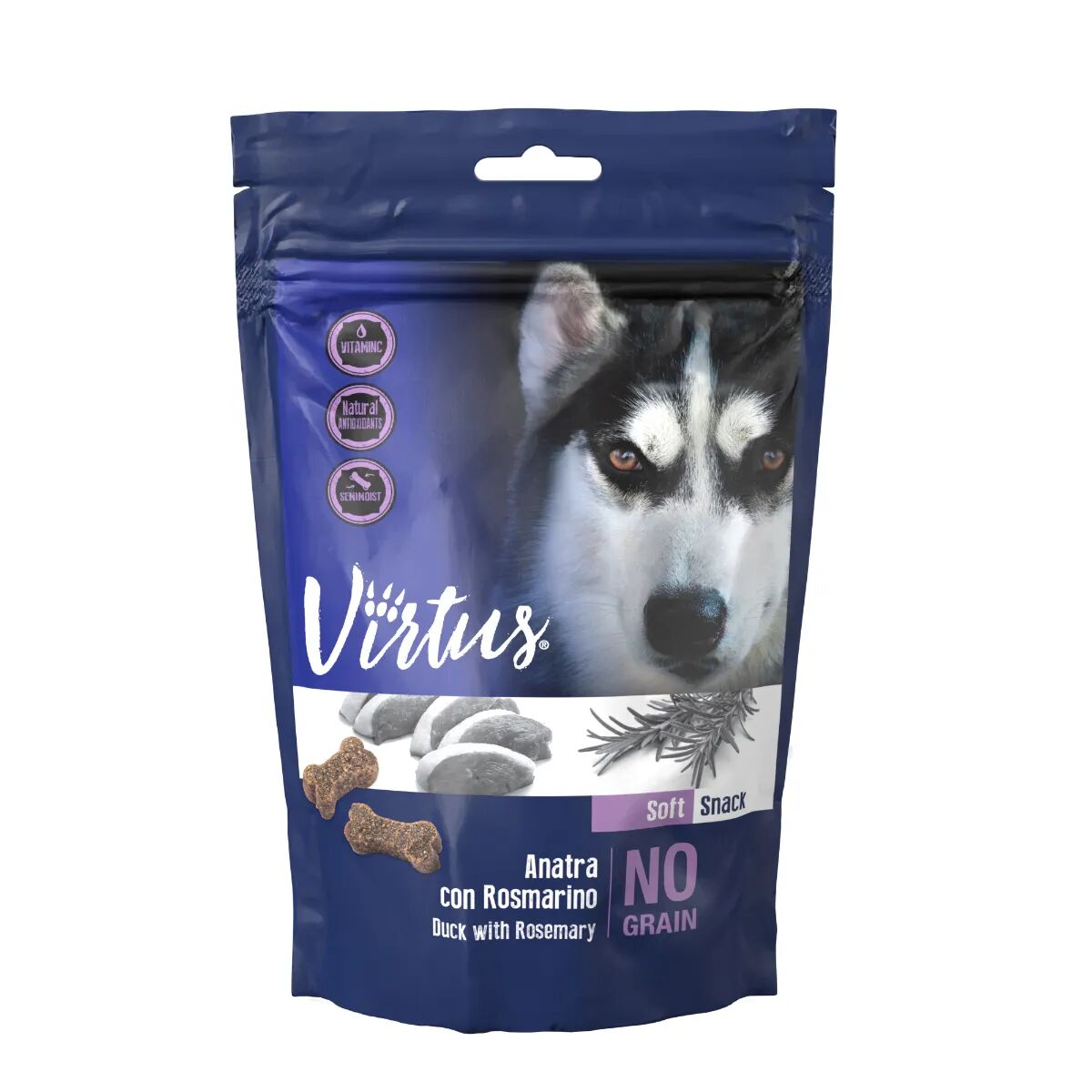VIRTUS Dog Snack Soft Anatra con Rosmarino 150G 150G