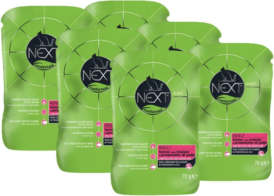 NEXT Cat Busta Multipack 6x70G TONNO CON MANZO