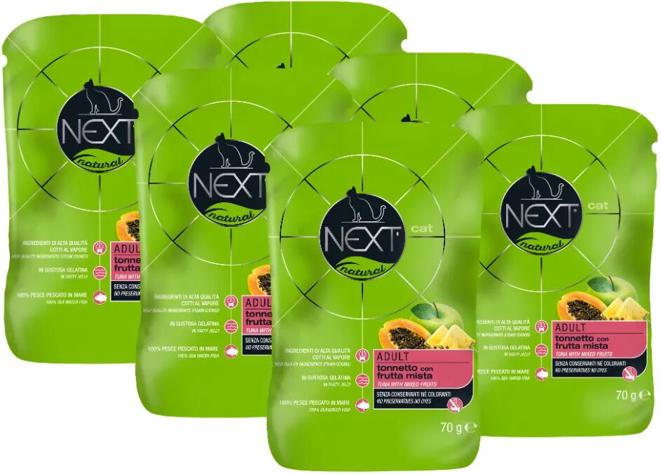 NEXT Cat Busta Multipack 6x70G TONNETTO CON FRUTTA