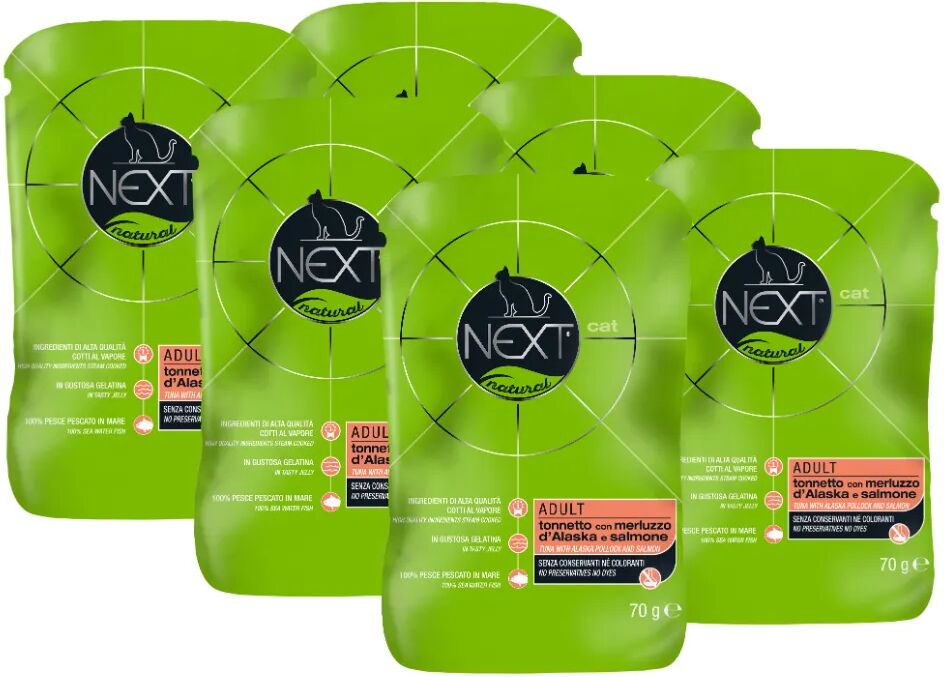 NEXT Cat Busta Multipack 6x70G TONNETTO CON MERLUZZO