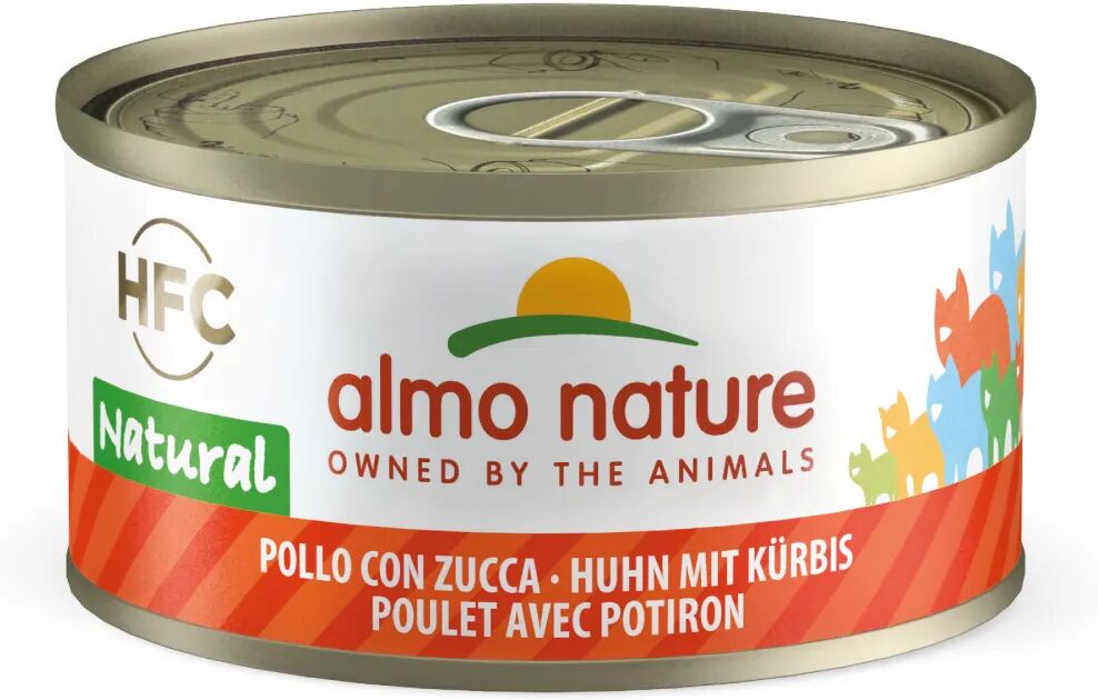 ALMO NATURE HFC Natural Cat Lattina Multipack 6x70G POLLO CON ZUCCA