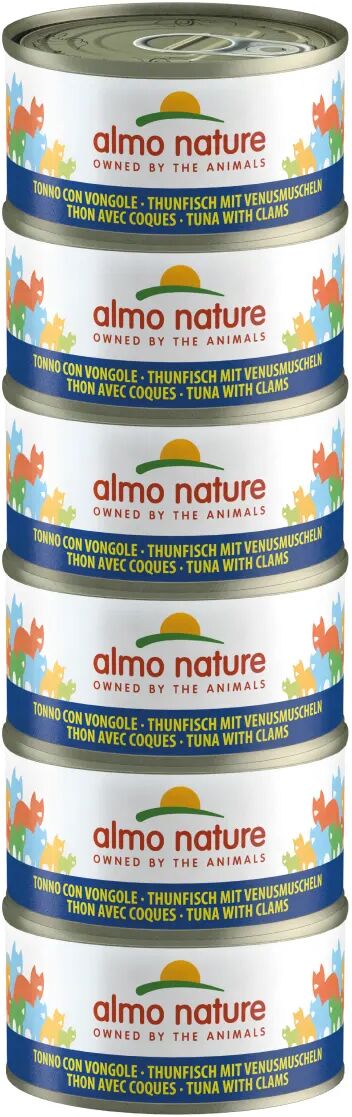 ALMO NATURE Cat Lattina Multipack 6x70G TONNO CON VONGOLE