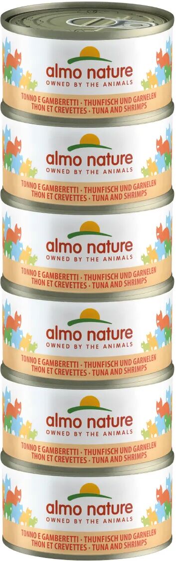 ALMO NATURE Cat Lattina Multipack 6x70G TONNO E GAMBERETTI