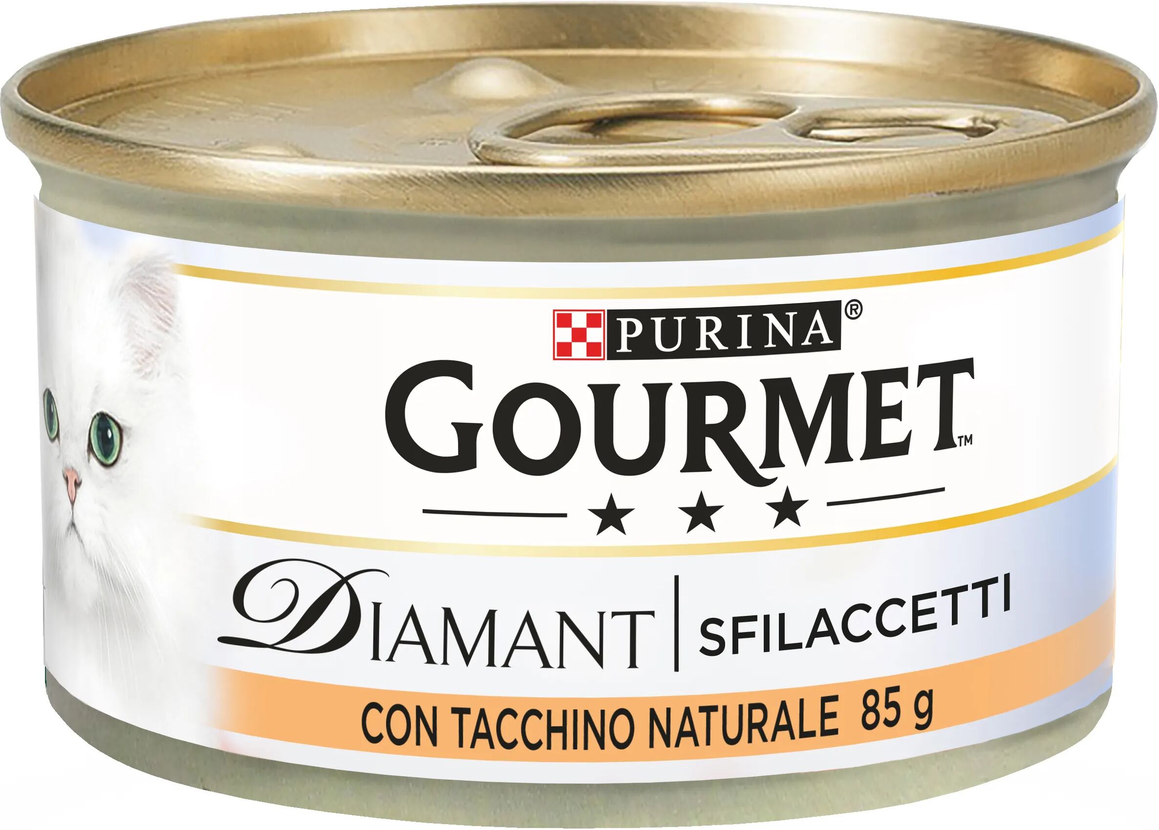 GOURMET Diamant Sfilaccetti Cat Lattina Multipack 24x85G TACCHINO