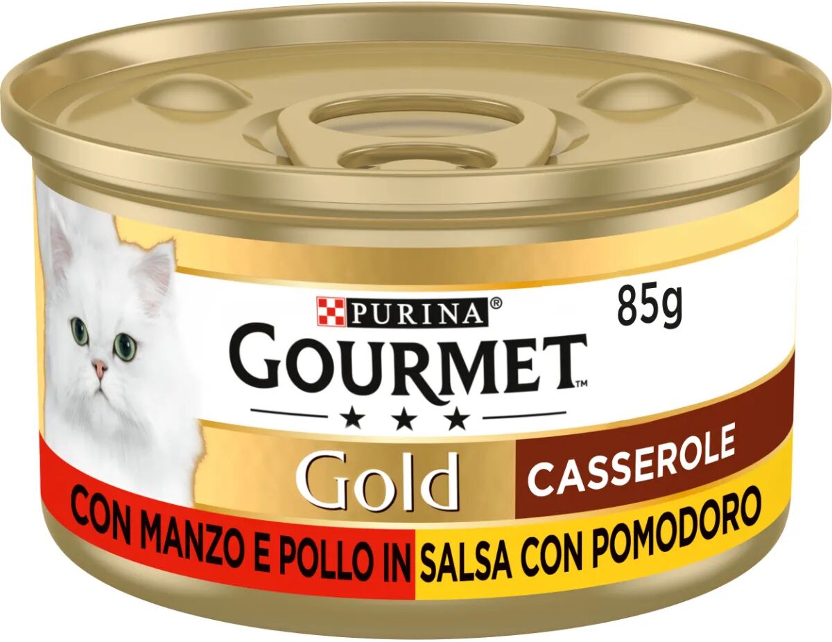 GOURMET Gold Casserole Lattina Multipack 24x85G MANZO E POLLO IN SALSA DI POMODORO