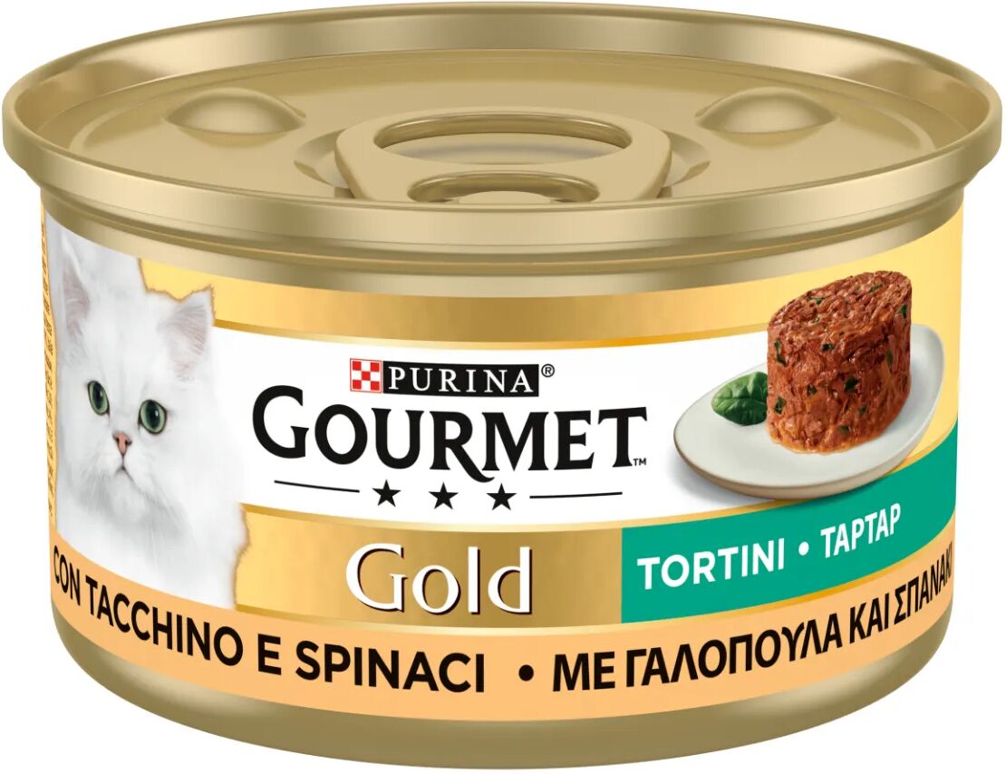 GOURMET Gold Tortini Cat Lattina Multipack 24x85G TACCHINO E SPINACI