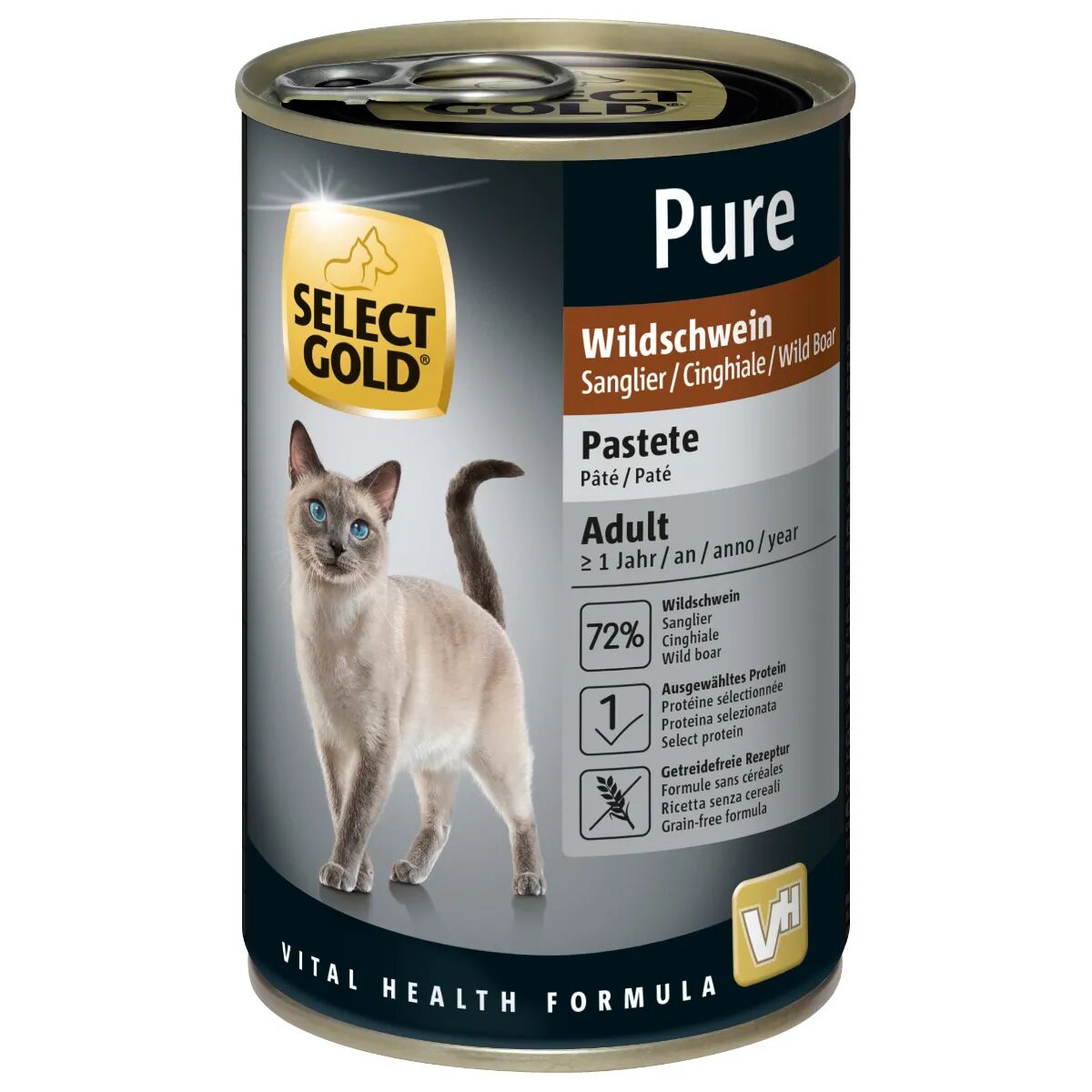 SELECT GOLD Pure Cat Adult Lattina 400G CINGHIALE