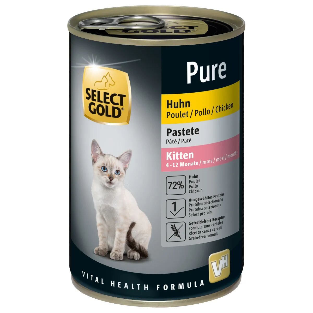 SELECT GOLD Pure Kitten Lattina 400G POLLO