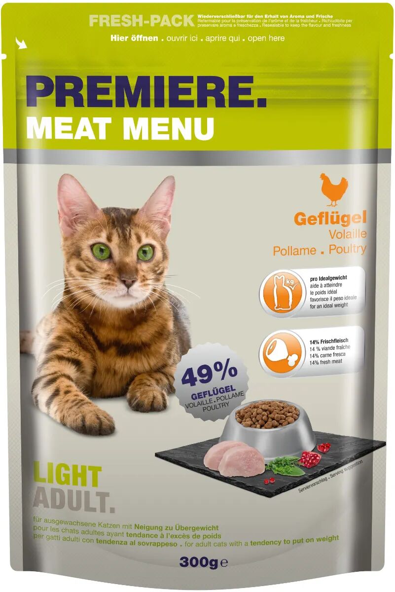 PREMIERE Meat Menu Light per Gatto Adult con Pollame 300G