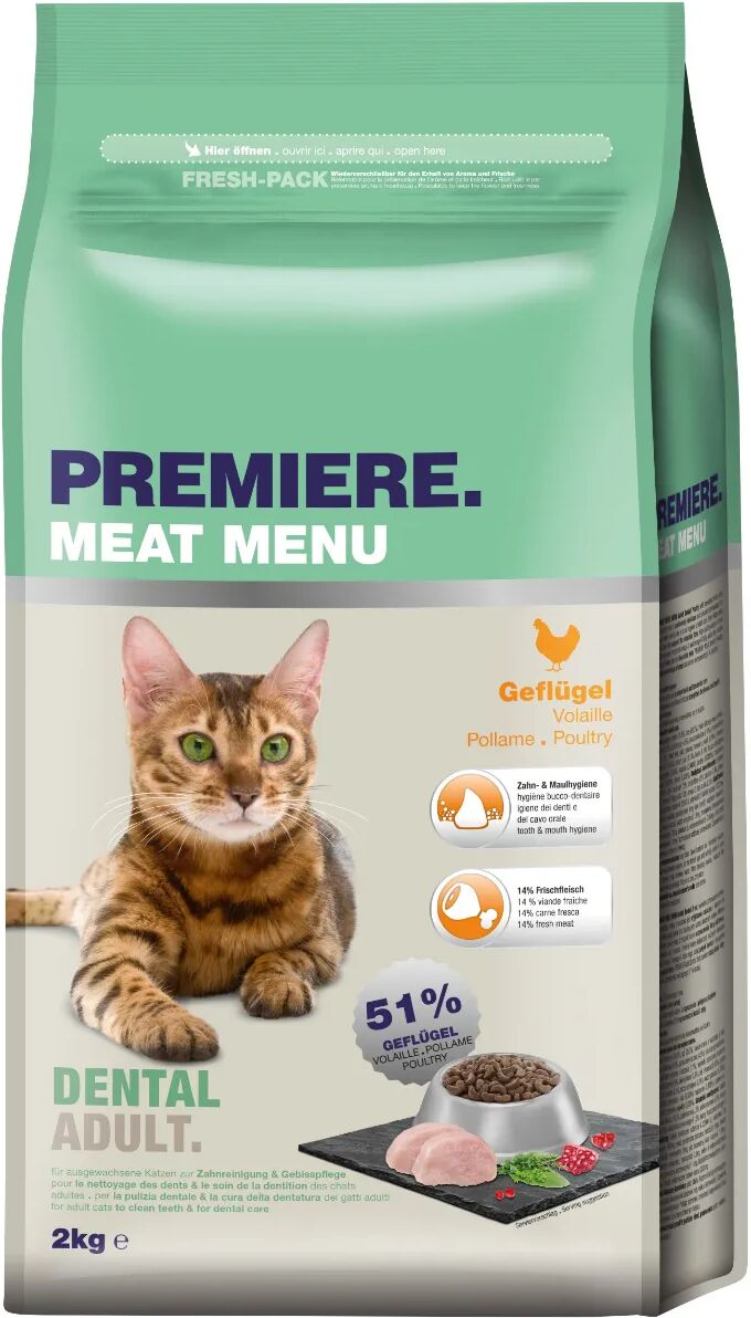 PREMIERE Meat Menu Dental per Gatto Adult con Pollame 2KG