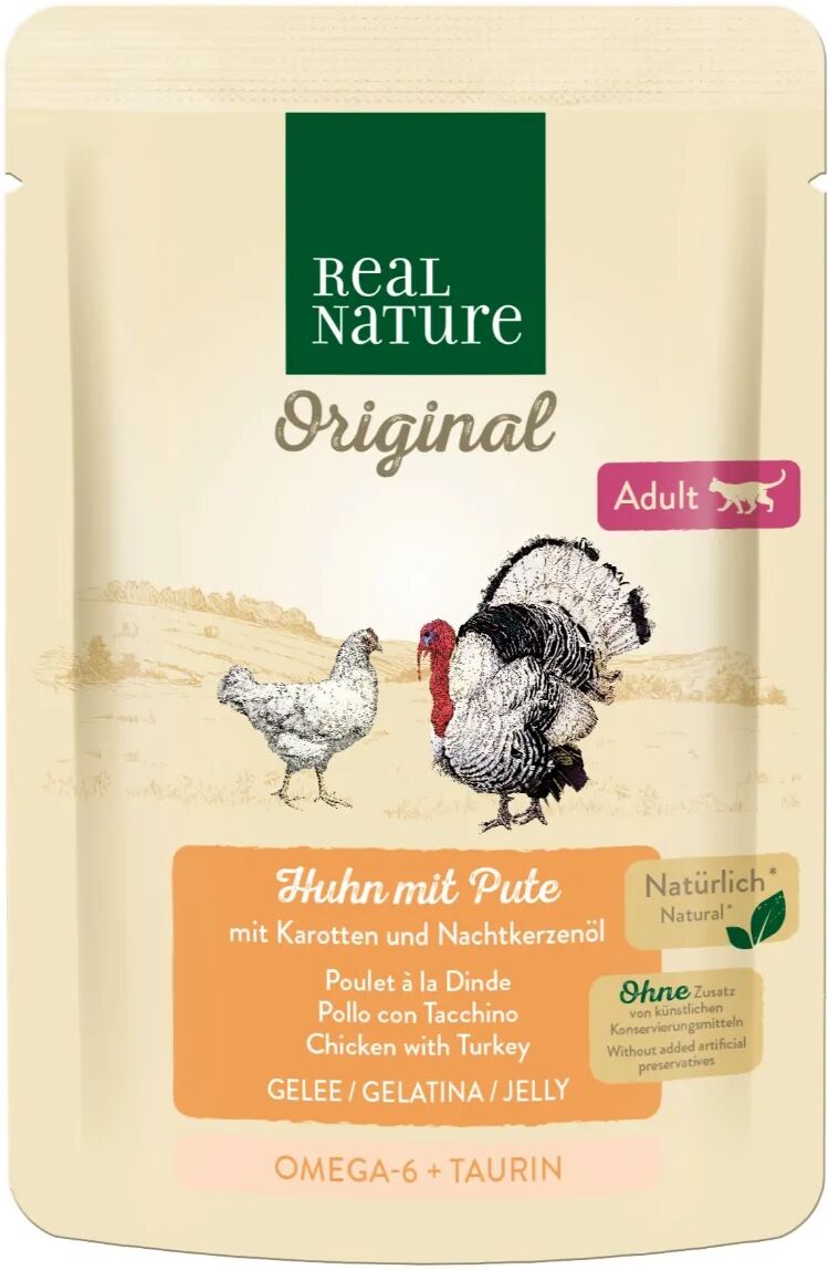 REAL NATURE Original Cat Busta Multipack 12x85G POLLO CON TACCHINO