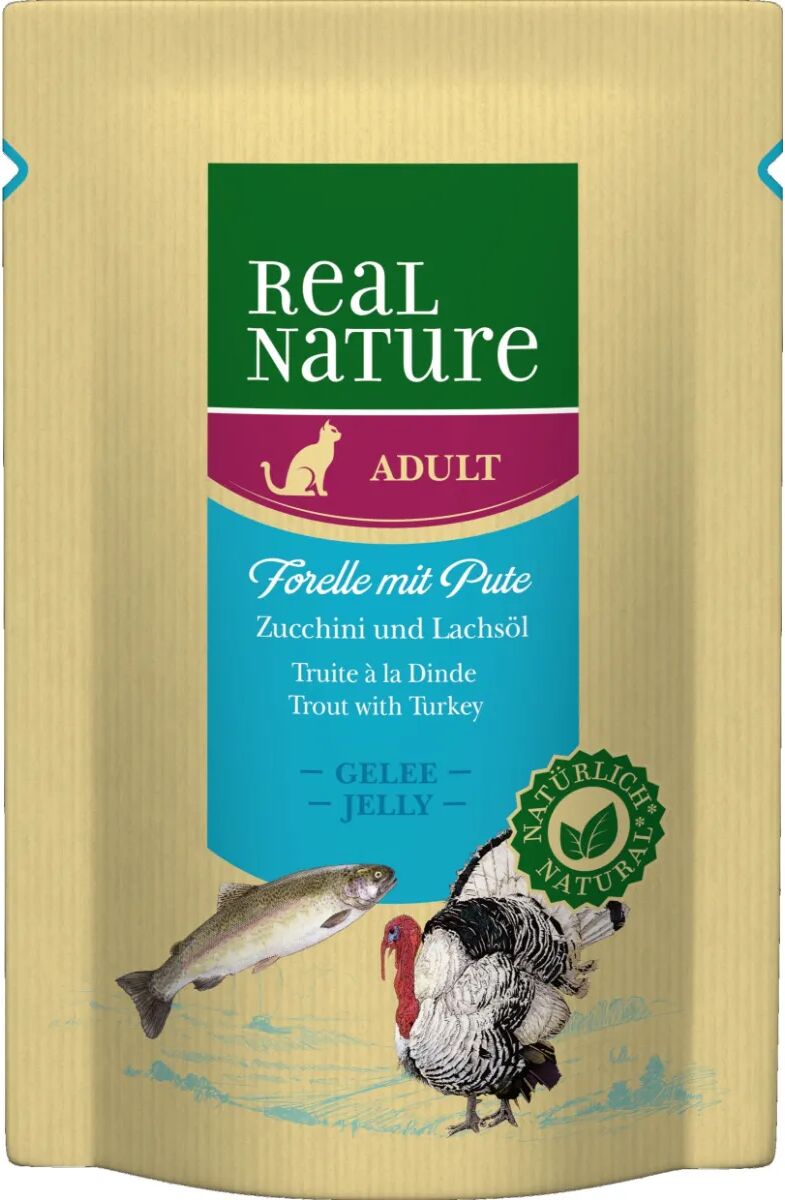 REAL NATURE Original Cat Busta Multipack 12x85G TROTA CON TACCHINO