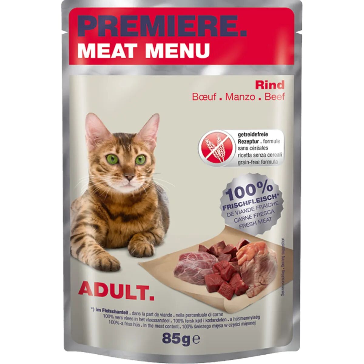 PREMIERE Meat Menu Cat Busta Multipack 12x85G MANZO