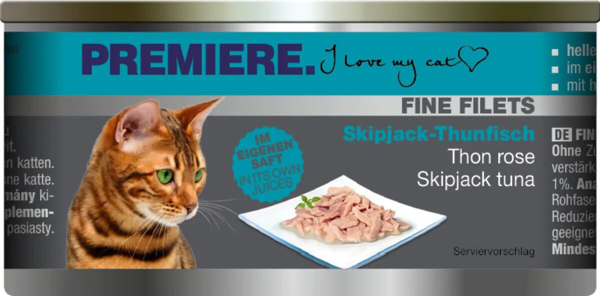 PREMIERE Fine Filets Cat Lattina Multipack 12x80G TONNO STRIATO