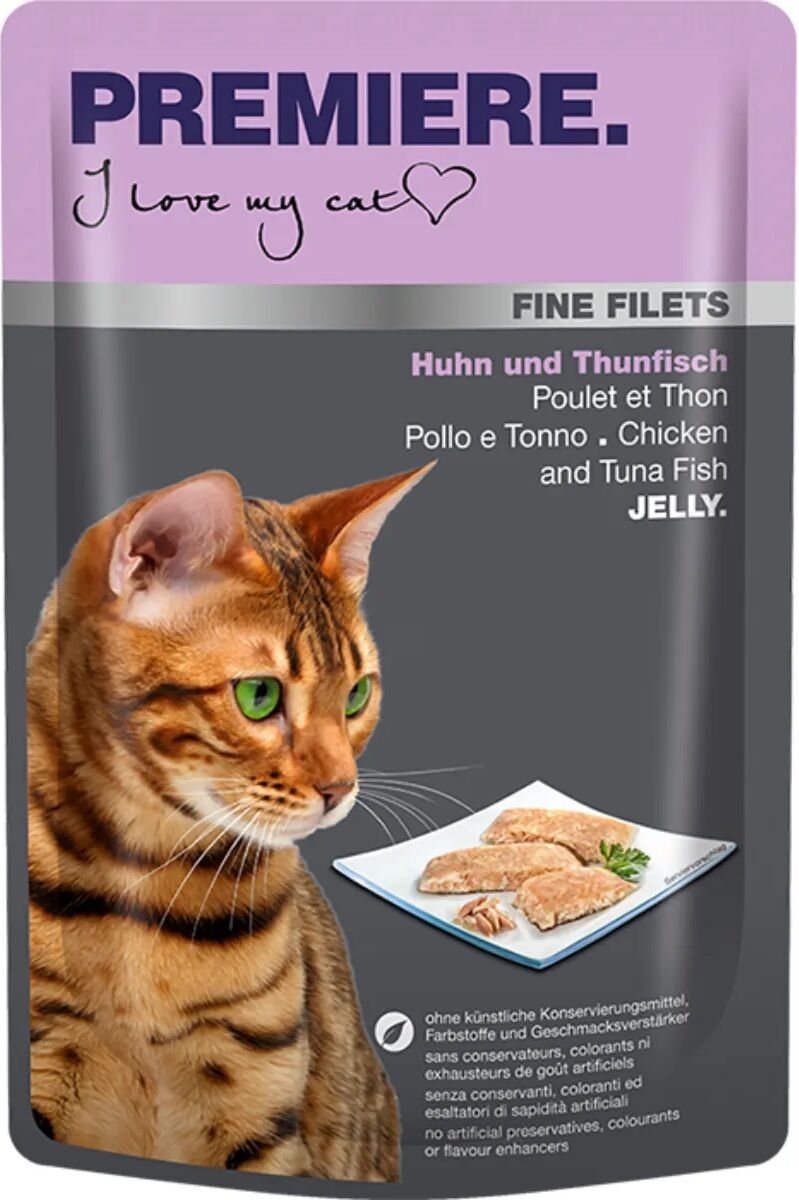 PREMIERE Fine Filets Cat Busta Multipack 24x100G POLLO E TONNO