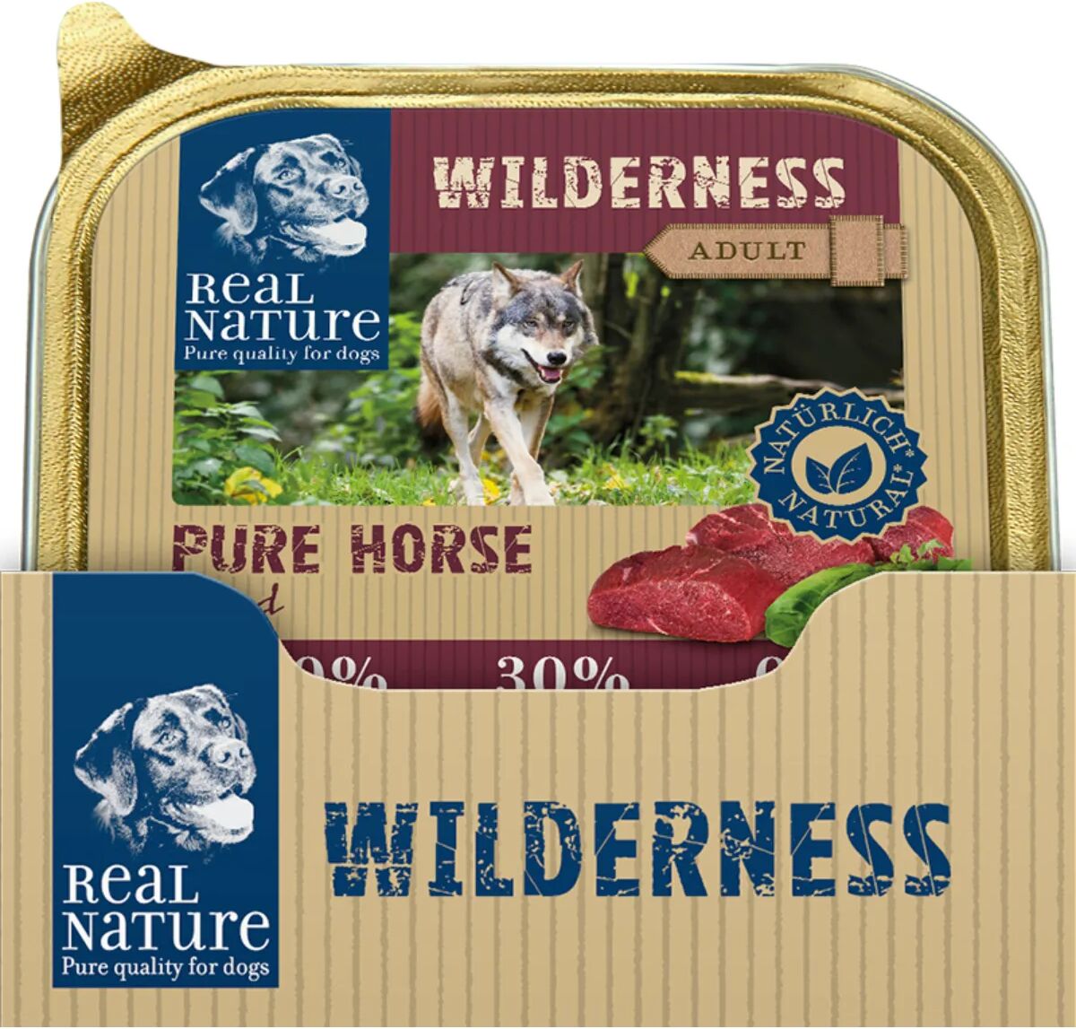 REAL NATURE Wilderness Dog Vaschetta Multipack 16x100G CAVALLO