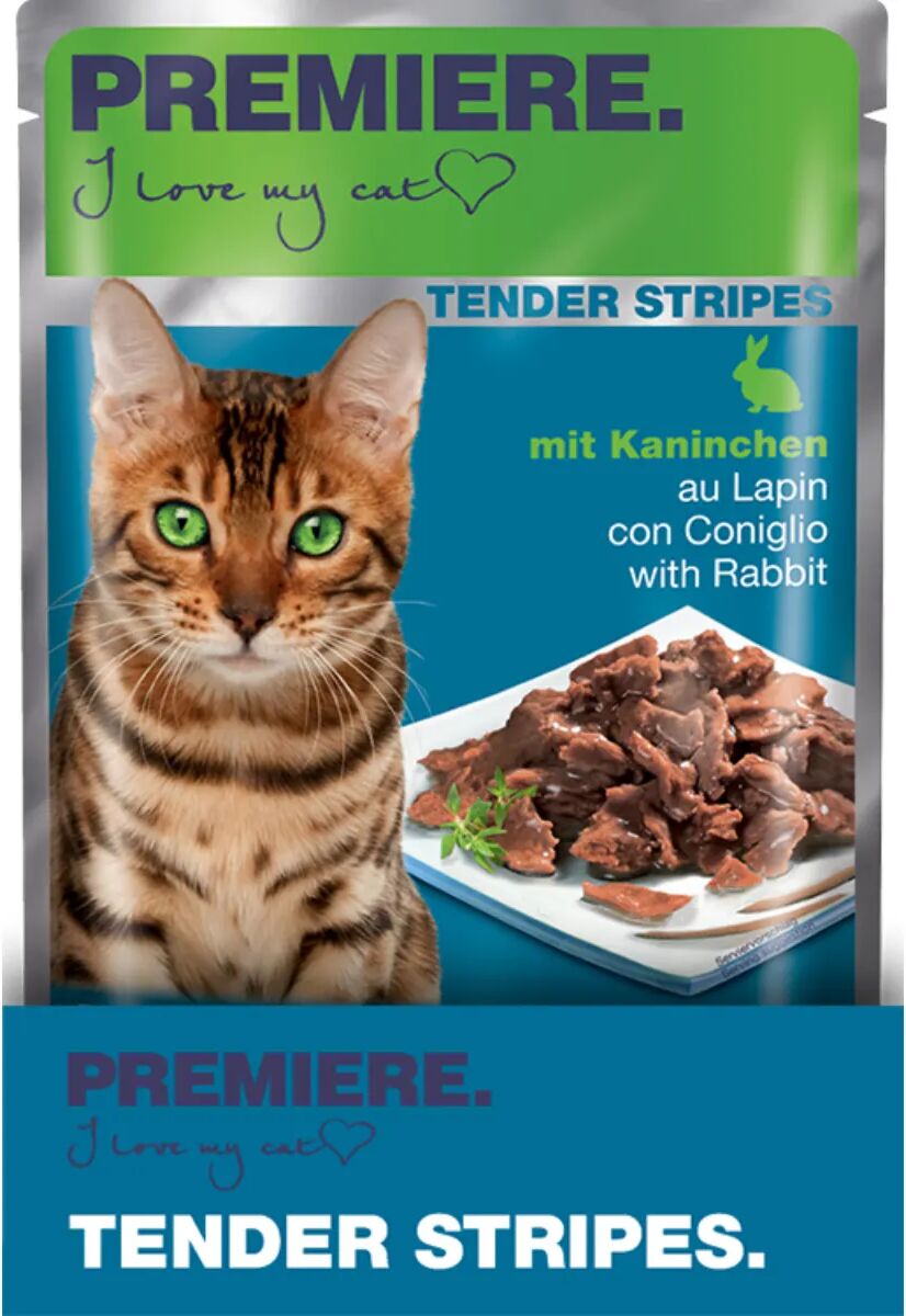 PREMIERE Tender Stripes Cat Busta Multipack 28x85G CONIGLIO