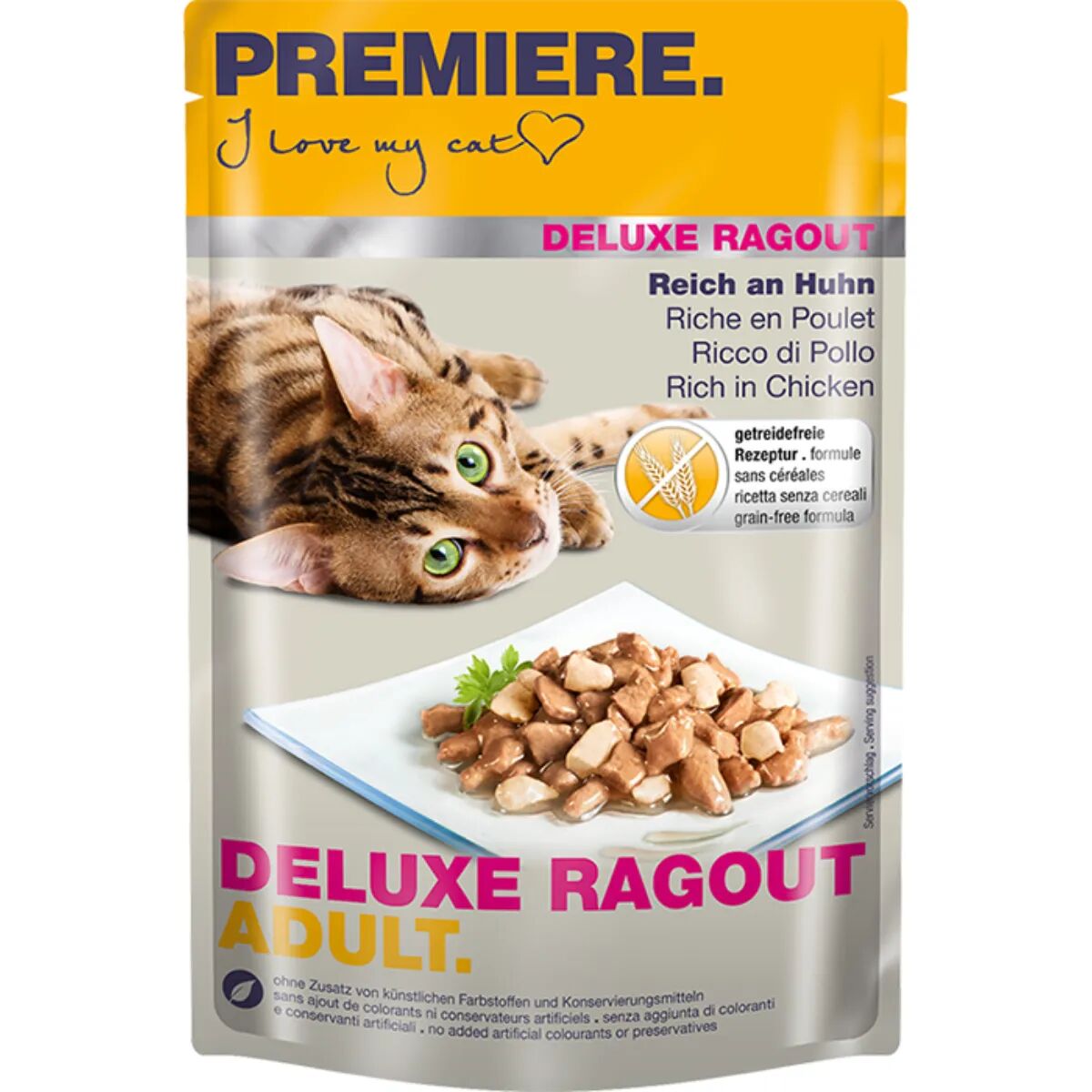 PREMIERE Deluxe Ragout Cat Busta Multipack 22x85G POLLO