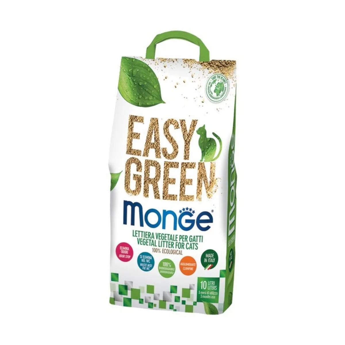 monge lettiera vegetale easy green 10l