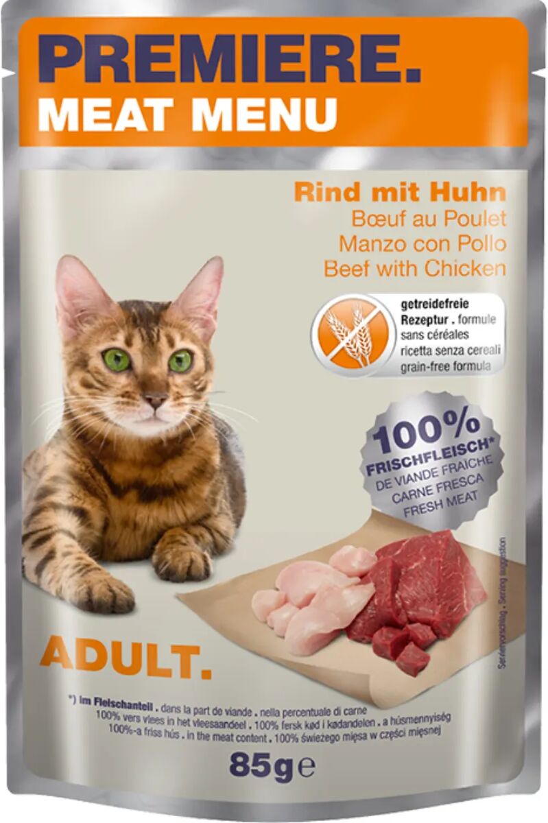 PREMIERE Meat Menu Cat Busta Multipack 12x85G MANZO E POLLO