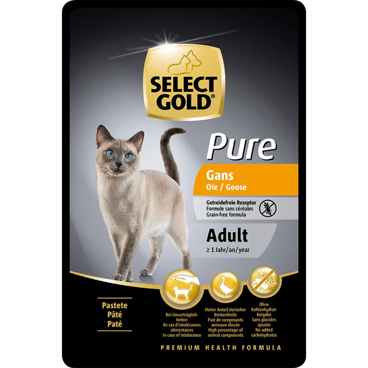 SELECT GOLD Pure Cat Adult Paté Busta Multipack 12x85G OCA